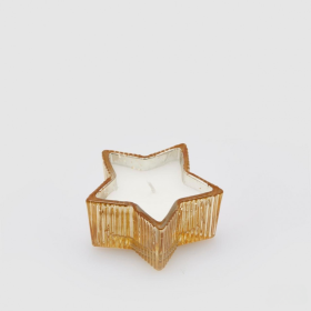 Κερί Αστέρι Χρυσό Γυάλινο Χριστουγεννιάτικη Διακόσμηση Candle Tales